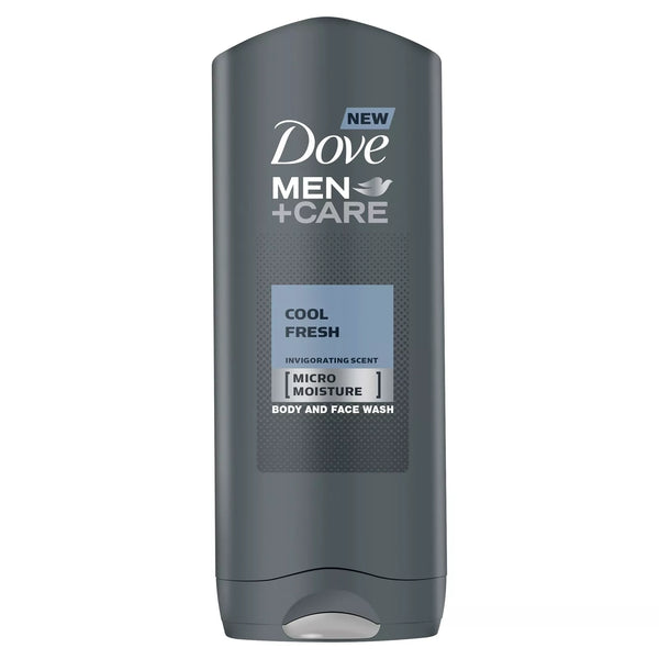Dove Men+Care Cool Fresh Shower Gel 400ml – Revitalizing Body and Face Wash for Men