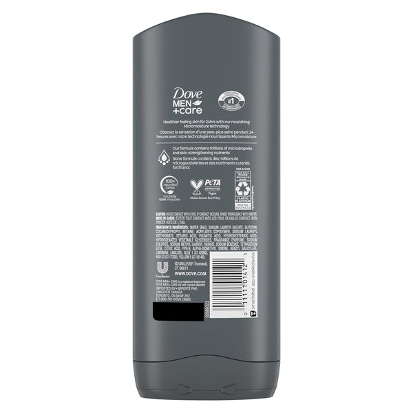 Dove Men+Care Body Wash and Face Wash Clean Comfort 13.5 oz for Dry Skin Effectively Washes Away Bacteria While Nourishing Your Skin
