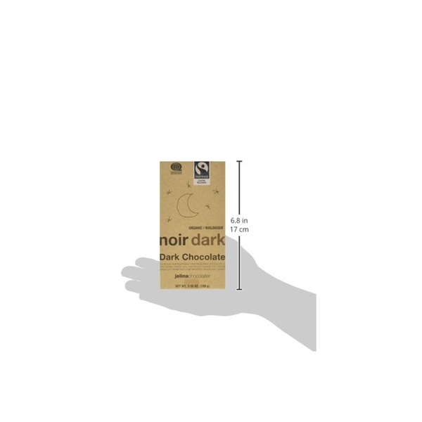 Jelina Chocolatier Fair Trade Dark Chocolate Bar 72%, 3.52 Ounce (Pack of 8)