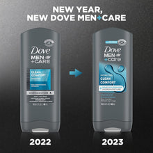 Dove Men+Care Body Wash and Face Wash Clean Comfort 13.5 oz for Dry Skin Effectively Washes Away Bacteria While Nourishing Your Skin