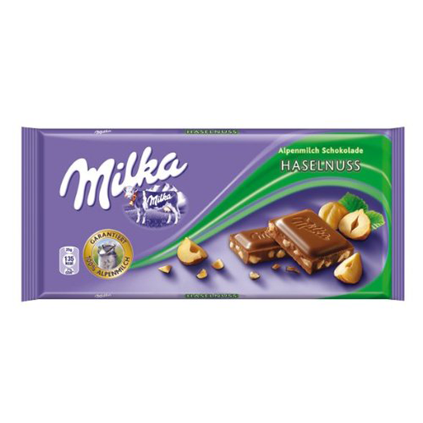 World's best Milka broken nuts 100g (10 pack)