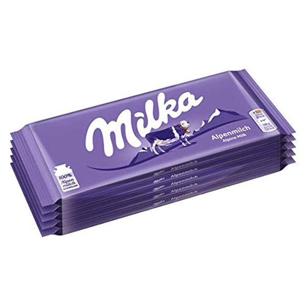 Milka Alpenmilch Vollmilch Schokolade Chocolate 5 x 100 gram