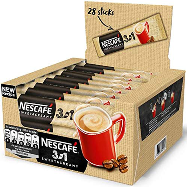 Nescafe 3 in 1 Brown Sugar Instant Coffee Single Packets 28x17g
