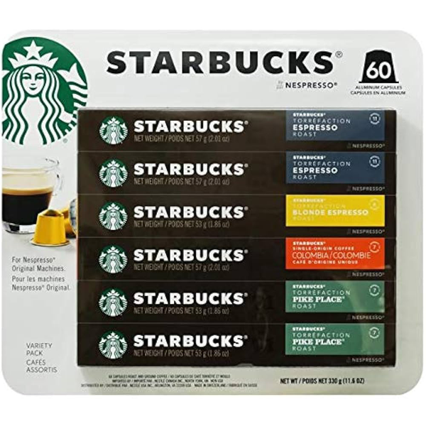Starbucks Nespresso Compatible Mix Pack - 60 Capsules