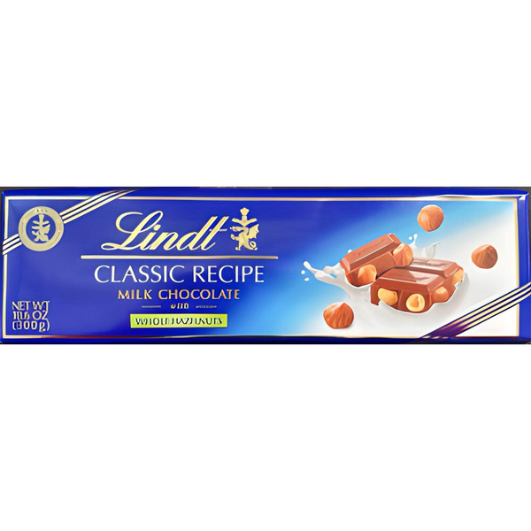 Lindt Swiss Premium Milk Chocolate Candy Bar with Whole Hazelnuts 10.6 oz