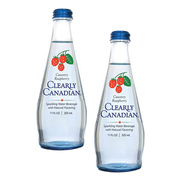 Clearly Canadian Country Raspberry Sparkling Water - 11 oz bottles (Pack of 2)