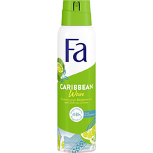 Caribbean Wave Deodorant Spray with the Exotic Fresh Fragrance of Lemon, 48h Protection, 150 ml
