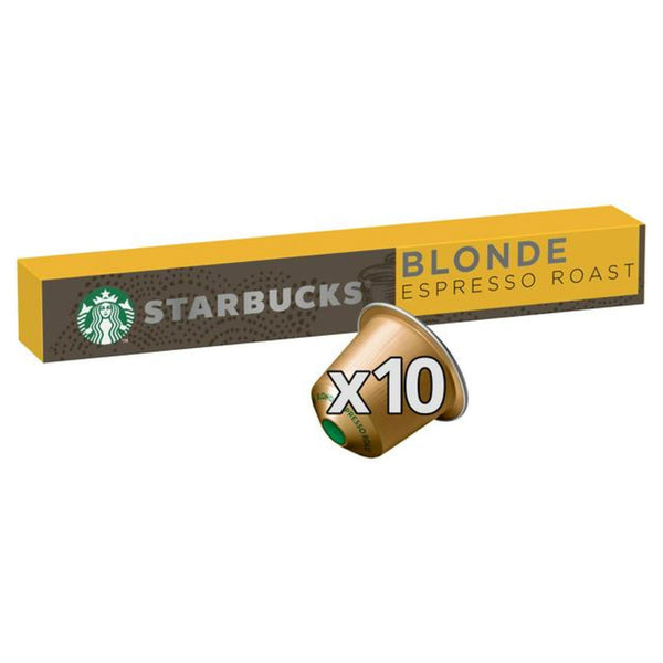 Starbucks Coffee Pods Compatible with Nespresso Original Line Machine Packs 10 Capsules Espresso Light Dark Roast All Pack / Flavors (10 Caps Starbucks Blonde Medium)