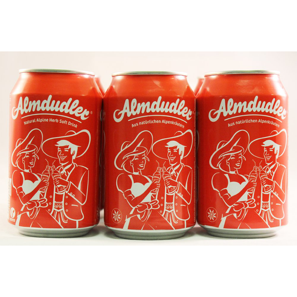 Almdudler Soda (Austrian Limonade) 11.2 Fluid Ounces (6 pack of Cans)