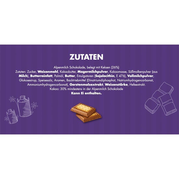 Milka & LU Biscuits Chocolate Bar Candy Original German Chocolate 87g/3.06oz (Pack of 2)