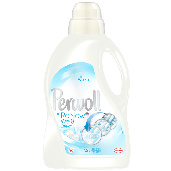 Perwoll Renew White - Liquid Detergent For White Laundry, Fine Detergent Strengthens Fibers And Improves Color Intensity (1.44L)