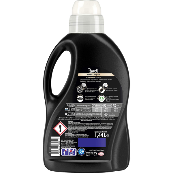 Perwoll Liquid Detergent - Renew & Repair For Black And Darks - 24 Loads (1.4L)