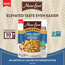 Near East Heat & Eat Rice, Quick Cook Rice, Microwave Rice, Long Grain & Wild Rice, Original, 8.8oz Pouches (6 Pack)