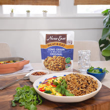 Near East Heat & Eat Rice, Quick Cook Rice, Microwave Rice, Long Grain & Wild Rice, Original, 8.8oz Pouches (6 Pack)