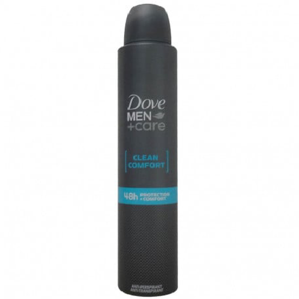 Dove Men+Care Clean Comfort 200ml – 48-Hour Protection, Antiperspirant Spray for Men