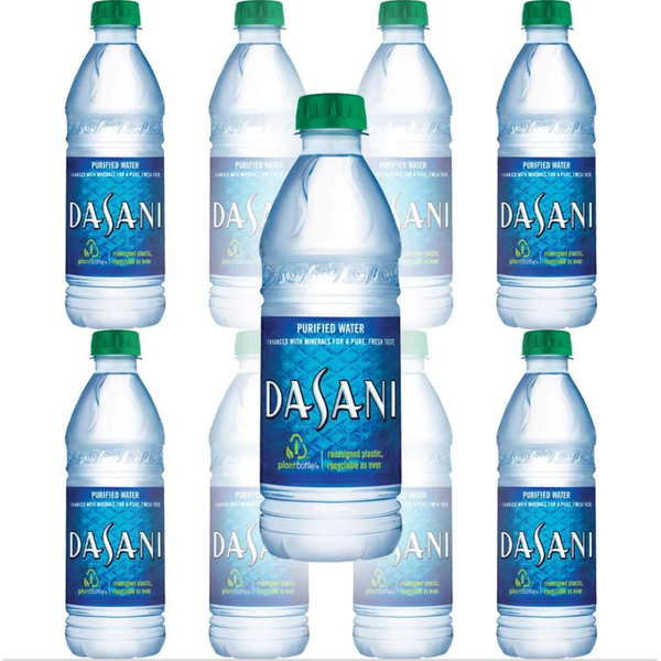 Dasani Water, Enhanced With Minerals, 16.9 Fl Oz Bottle - Pack of 8