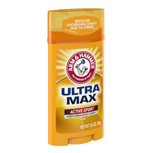 Arm & Hammer Ultramax Deodorant Stick Active Sport 2.6 oz – Long-Lasting Odor Protection – Fresh Masculine Scent -  3 Packs