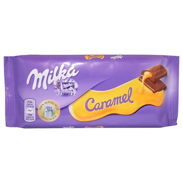 Milka Caramel Chocolate Candy Bar - 3.52 oz ( Pack of 10 )