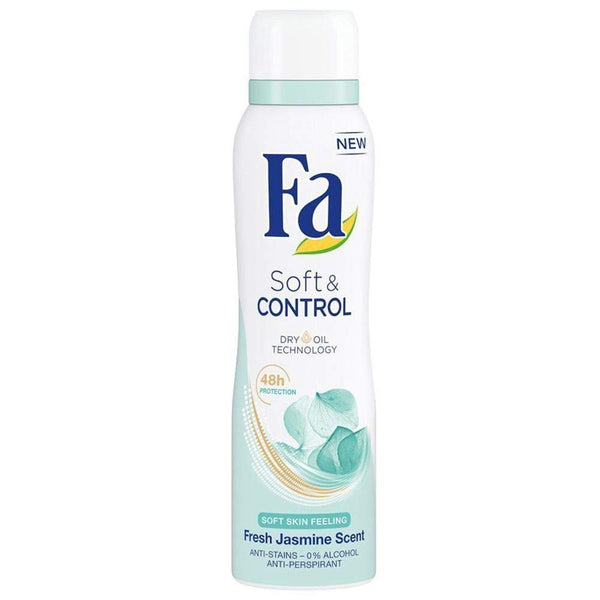 Fa Soft & Control Fresh Jasmine Scent (0% Alcohol) Antiperspirant Deodorant