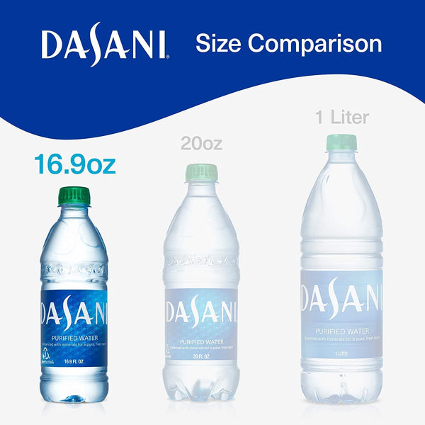 Dasani Water, Enhanced With Minerals, 16.9 Fl Oz Bottle -Pack of 10
