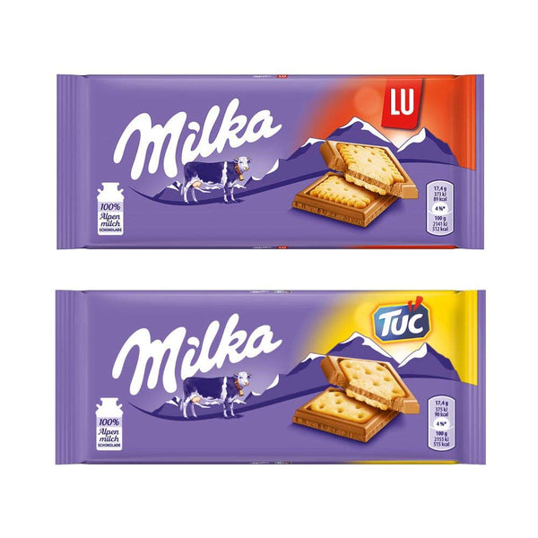 Milka LU Biscuits & Milka TUC Crackers - Bundle 87gx2