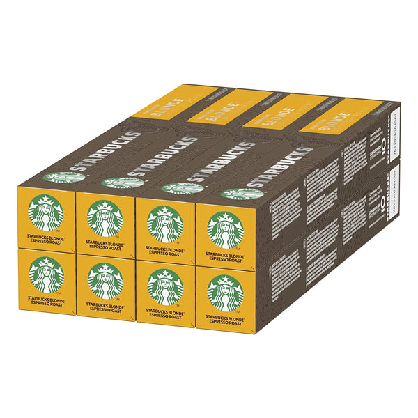 Starbucks Espresso Blonde Roast 80 Count Nespresso Compatible Pods for Nespresso