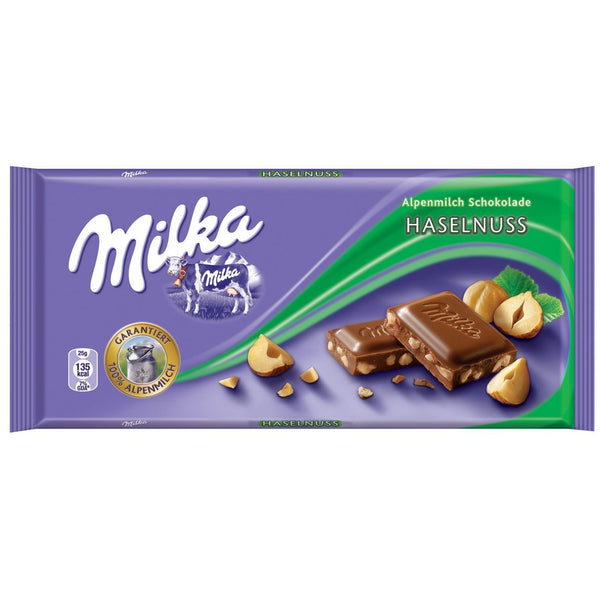 Milka Milk Chocolate Broken Hazelnut, 3.52-ounce Bars (Pack of 10)