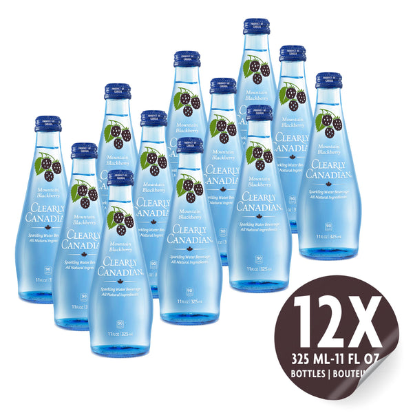 Clearly Canadian - Sparkling Spring Water Beverage - Case of 12 Bottles