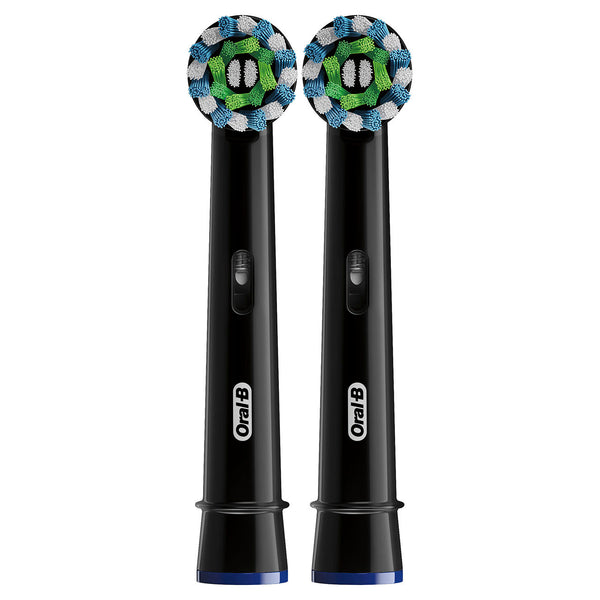 Oral-B CrossAction Replacement Black Toothbrush Heads, Refills for Electric Toothbrush - 2 Count