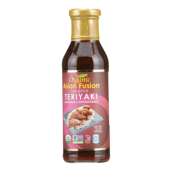 Asian Fusion Sesame Teriyaki Sauce 15 oz — USDA Organic, Gluten Free, Kosher Parve