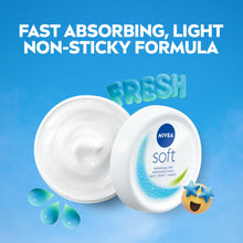 NIVEA Soft Light Moisturizer Cream, with Vitamin E & Jojoba Oil for Face, Hands and Body, 100 ml