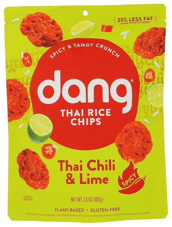 Dang Hot & Sour Thai Rice Chips, Crispy Asian Style Rice Chips Snack, 3.5 oz - Real Prime Deals