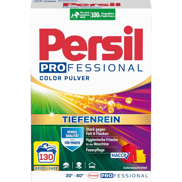 Persil Professional Color powder laundry detergent box, 130 loads, German packaging