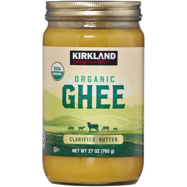 Kirkland Signature Organic Ghee Clarified Butter 27 oz (765 g) - USDA Organic jar