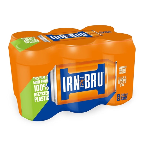 IRN-BRU From AG Barr The Original and Best Sparkling Flavored Soft Drink | A Scottish Favorite | 330 ML (Pack of 6)