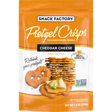 Snack Factory Pretzel Crisps Cheddar Cheese, 7.2 oz – Crunchy Baked Pretzel Snacks with Cheddar Flavor