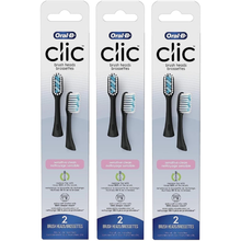 Oral-B Clic Toothbrush Sensitive Clean Replacement Brush Heads, Black, 2 Count (Pack of 3)