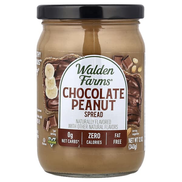 Walden Farms Chocolate Peanut Spread, Rich Chocolate Flavor, 12 oz (340 g)