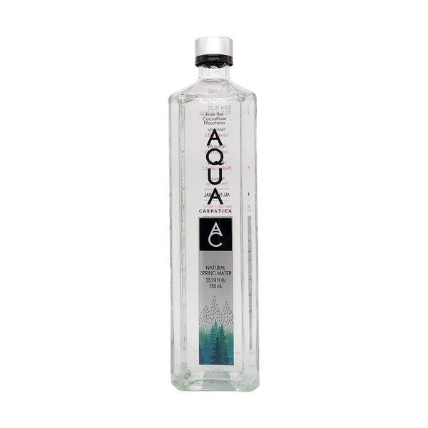 AQUA CARPATICA Natural Spring Water, 750 ml Glass Bottle – Naturally Low Sodium, Pure & Balanced Mineral Water
