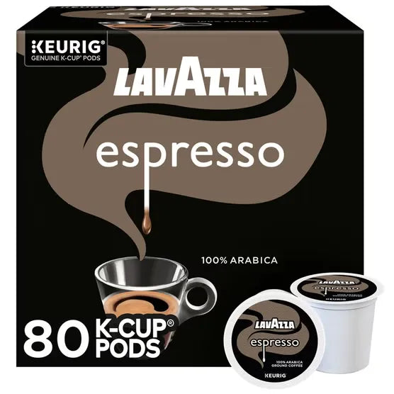 Lavazza Espresso K-Cup Pods 80 Count 32.4 oz - 100% Arabica coffee