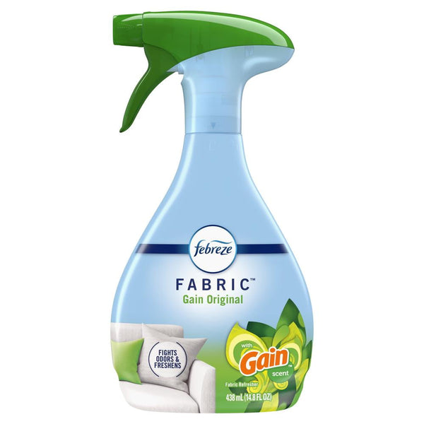 Febreze Fabric Refresher with Gain, Original Scent, 14.8 fl oz - spray bottle front label