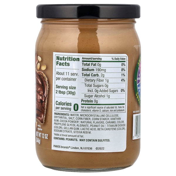 Walden Farms Chocolate Peanut Spread, Rich Chocolate Flavor, 12 oz (340 g)