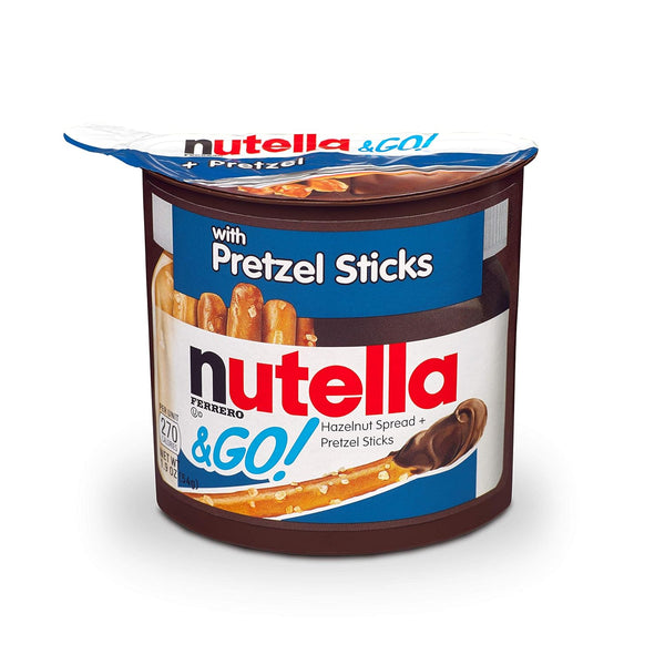 Nutella and Go Snack Packs, Chocolate Hazelnut Spread with Pretzel Sticks, 1.9 Oz