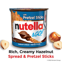 Nutella and Go Snack Packs, Chocolate Hazelnut Spread with Pretzel Sticks, 1.9 Oz