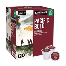 Kirkland Signature Organic Pacific Bold K-Cups 120 Count - dark roast coffee pods