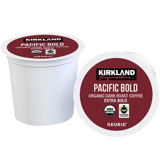 Kirkland Signature Organic Pacific Bold K-Cups 120 Count - Keurig coffee box