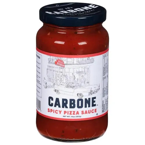 Carbone Spicy Pizza Sauce 14oz - jar front label