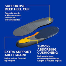 Dr. Scholl's Heavy Duty Support Insole Orthotics, Big & Tall, 200lbs+, Wide Feet, Shock Absorbing, Arch Support, Distributes Pressure, Trim to Fit Inserts, Work Boots & Shoes, Men Size 8-14, 1 Pair