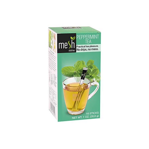 Mesh Peppermint Stick Tea | 192 Sticks (12 Pack of 16) | Premium Instant Tea