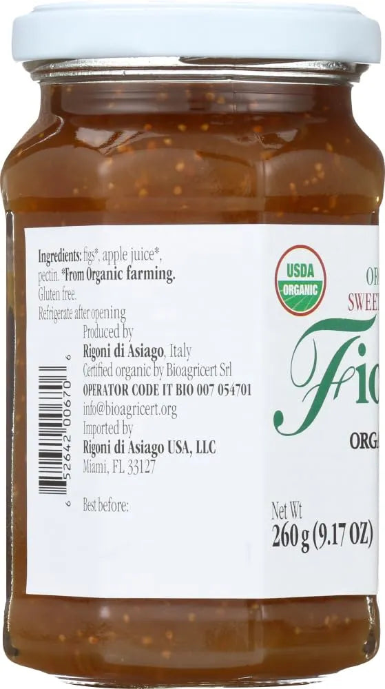 Rigoni di Asiago Fiordifrutta Fig Spread 9.17 oz - back label ingredients